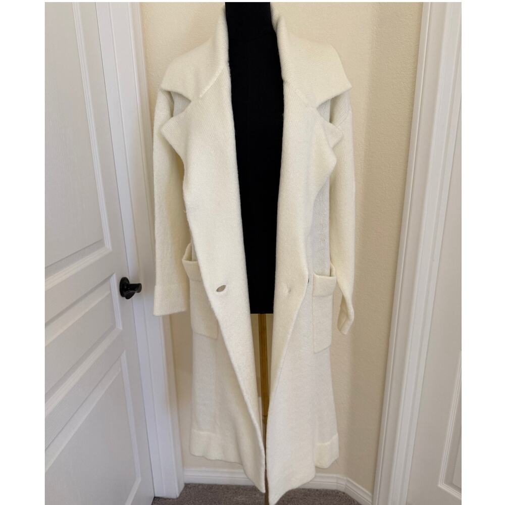 Show Me Your Mumu Melrose Knit Sweater Duster Coat Cream XS Revolve